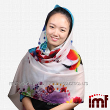 2015 nuevo diseño de la última moda OEM mujeres de encargo flor bufanda de impresión